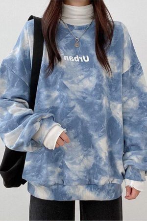 Style Core Aesthetics, New Style Trends - Indie Urban Print Longline Sweatshirt