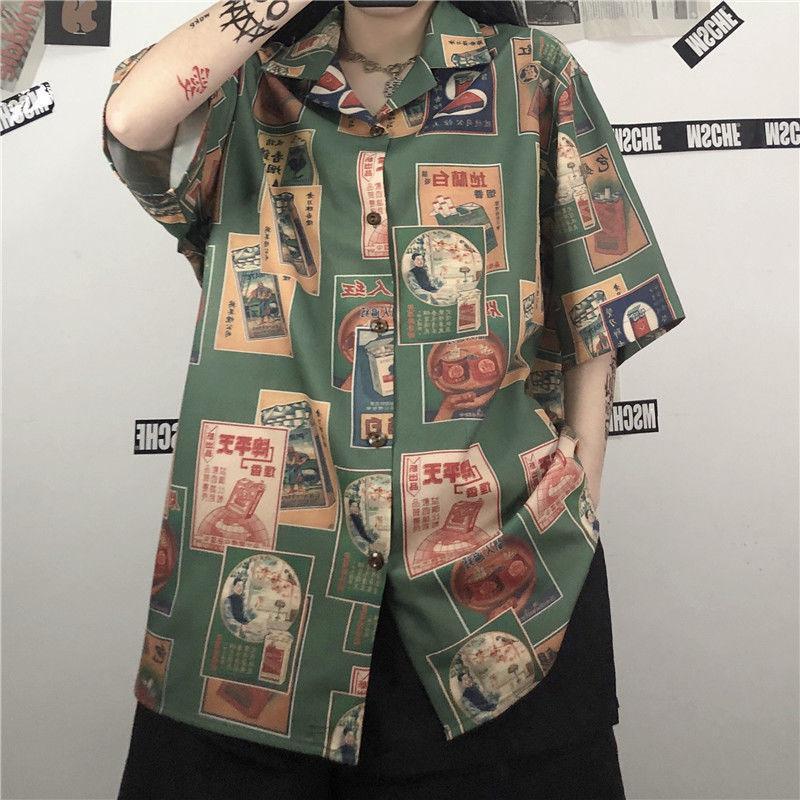 Style Core Aesthetics, New Style Trends - Japanese Figure Print Shirt