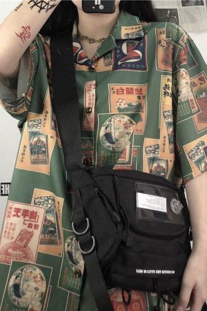 Style Core Aesthetics, New Style Trends - Japanese Figure Print Shirt