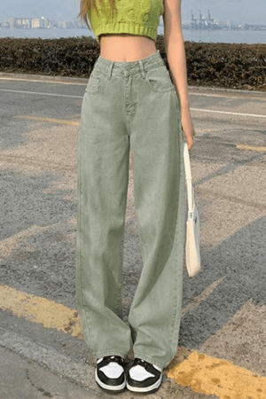 Style Core Aesthetics, New Style Trends - Jean boyfriend baggy légèrement délavé