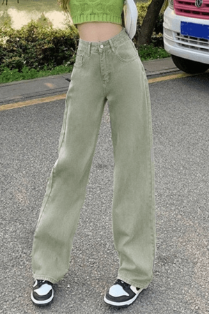 Style Core Aesthetics, New Style Trends - Jean boyfriend baggy légèrement délavé