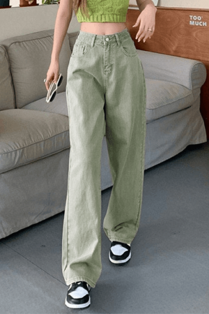 Style Core Aesthetics, New Style Trends - Jean boyfriend baggy légèrement délavé