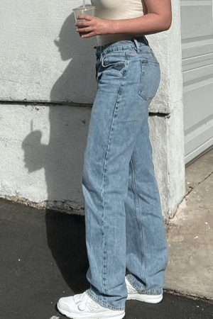 Style Core Aesthetics, New Style Trends - Jean boyfriend classique délavé moyen