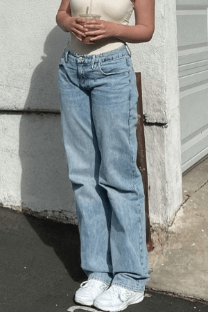 Style Core Aesthetics, New Style Trends - Jean boyfriend classique délavé moyen