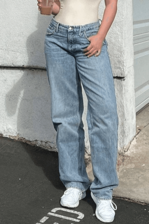 Style Core Aesthetics, New Style Trends - Jean boyfriend classique délavé moyen