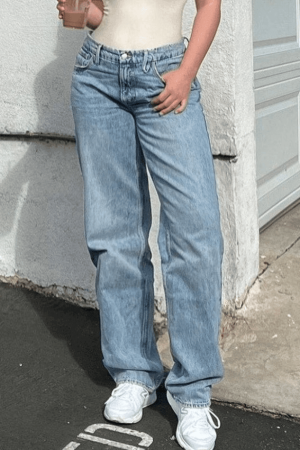 Style Core Aesthetics, New Style Trends - Jean boyfriend classique délavé moyen