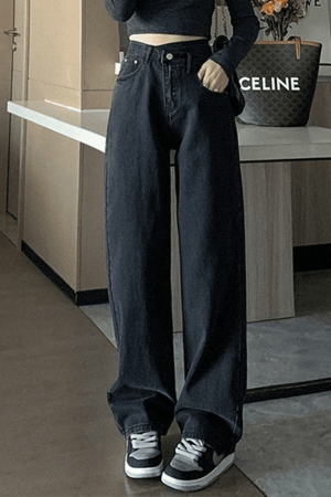 Style Core Aesthetics, New Style Trends - Jean boyfriend croisé délavé vintage