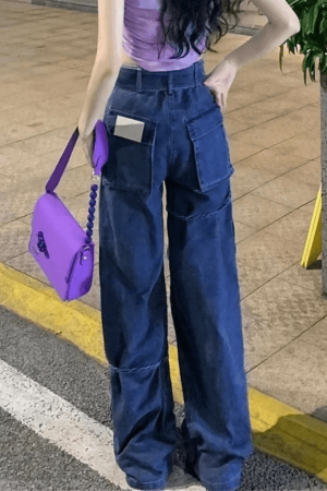 Style Core Aesthetics, New Style Trends - Jean boyfriend déchiré avec ceinture à nouer