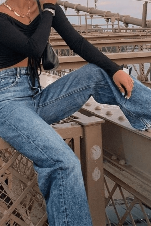 Style Core Aesthetics, New Style Trends - Jean boyfriend délavé clair