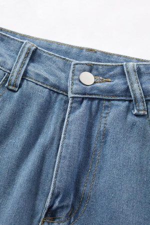 Style Core Aesthetics, New Style Trends - Jean boyfriend délavé à taille haute