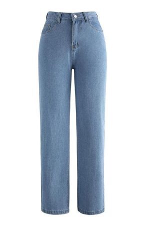 Style Core Aesthetics, New Style Trends - Jean boyfriend délavé à taille haute