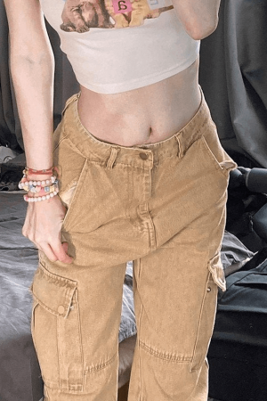 Style Core Aesthetics, New Style Trends - Jean boyfriend délavé vintage avec fermeture éclair