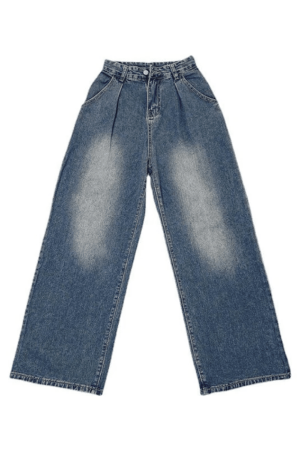 Style Core Aesthetics, New Style Trends - Jean boyfriend délavé Y2K