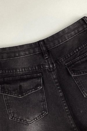 Style Core Aesthetics, New Style Trends - Jean boyfriend noir vintage délavé