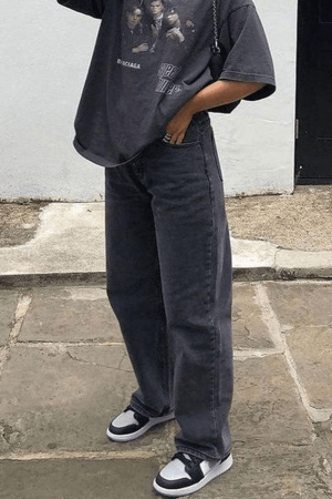 Style Core Aesthetics, New Style Trends - Jean boyfriend à taille haute