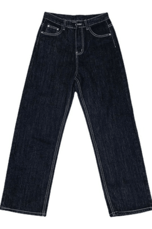 Style Core Aesthetics, New Style Trends - Jean boyfriend taille haute cousu