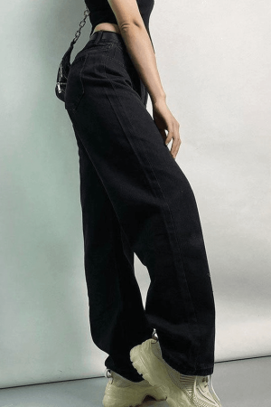 Style Core Aesthetics, New Style Trends - Jean boyfriend à taille haute