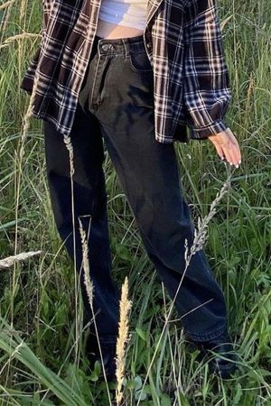 Style Core Aesthetics, New Style Trends - Jean boyfriend à taille haute