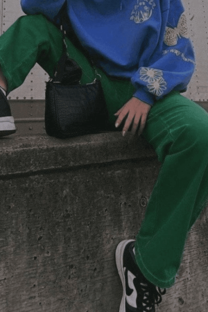 Style Core Aesthetics, New Style Trends - Jean boyfriend vintage délavé vert