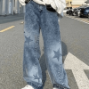 Style Core Aesthetics, New Style Trends - Jean boyfriend vintage à imprimé étoiles