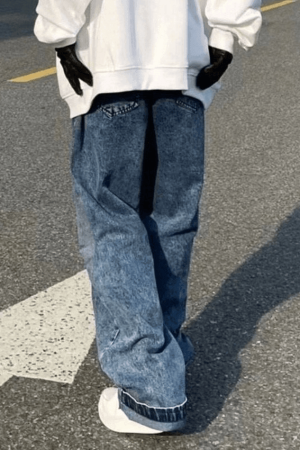 Style Core Aesthetics, New Style Trends - Jean boyfriend vintage à imprimé étoiles