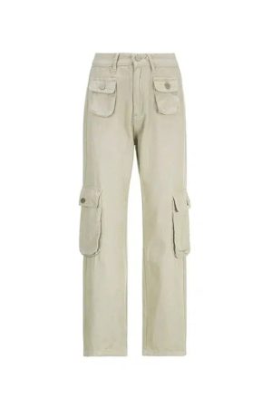 Style Core Aesthetics, New Style Trends - Jean cargo baggy kaki vintage