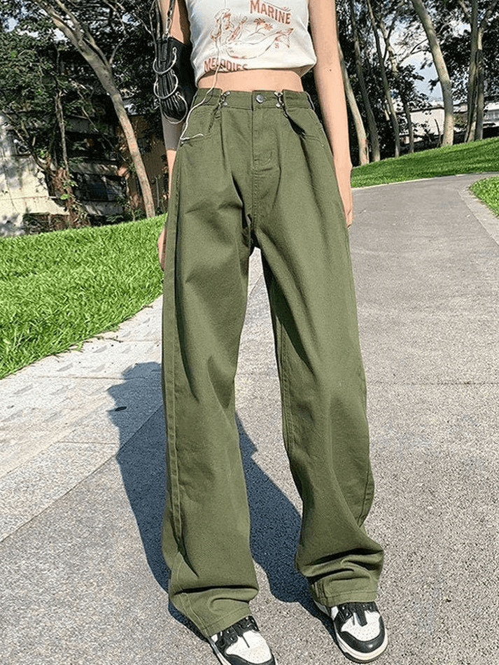 Style Core Aesthetics, New Style Trends - Jean cargo baggy vert vintage Style Core Aesthetics, New Style Trends - Jean cargo baggy vert vintage