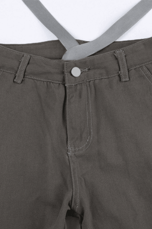 Style Core Aesthetics, New Style Trends - Jean cargo baggy vintage à poches plaquées