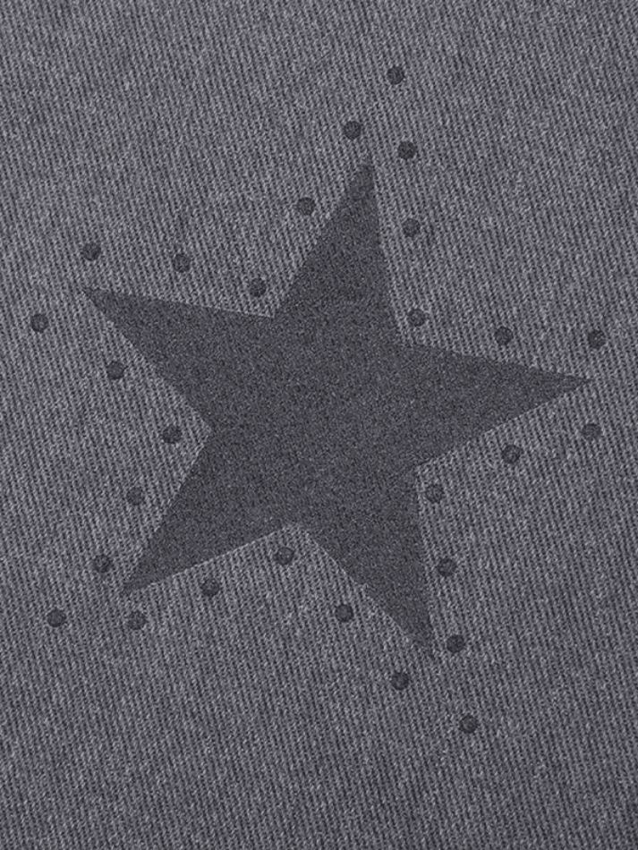 Style Core Aesthetics, New Style Trends - Jean cargo coupe boyfriend à imprimé étoiles vintage Style Core Aesthetics, New Style Trends - Jean cargo coupe boyfriend à imprimé étoiles vintage