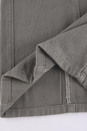 Style Core Aesthetics, New Style Trends - Jean cargo délavé à poches plaquées