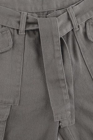 Style Core Aesthetics, New Style Trends - Jean cargo délavé à poches plaquées