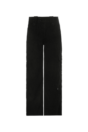 Style Core Aesthetics, New Style Trends - Jean cargo droit boutonné