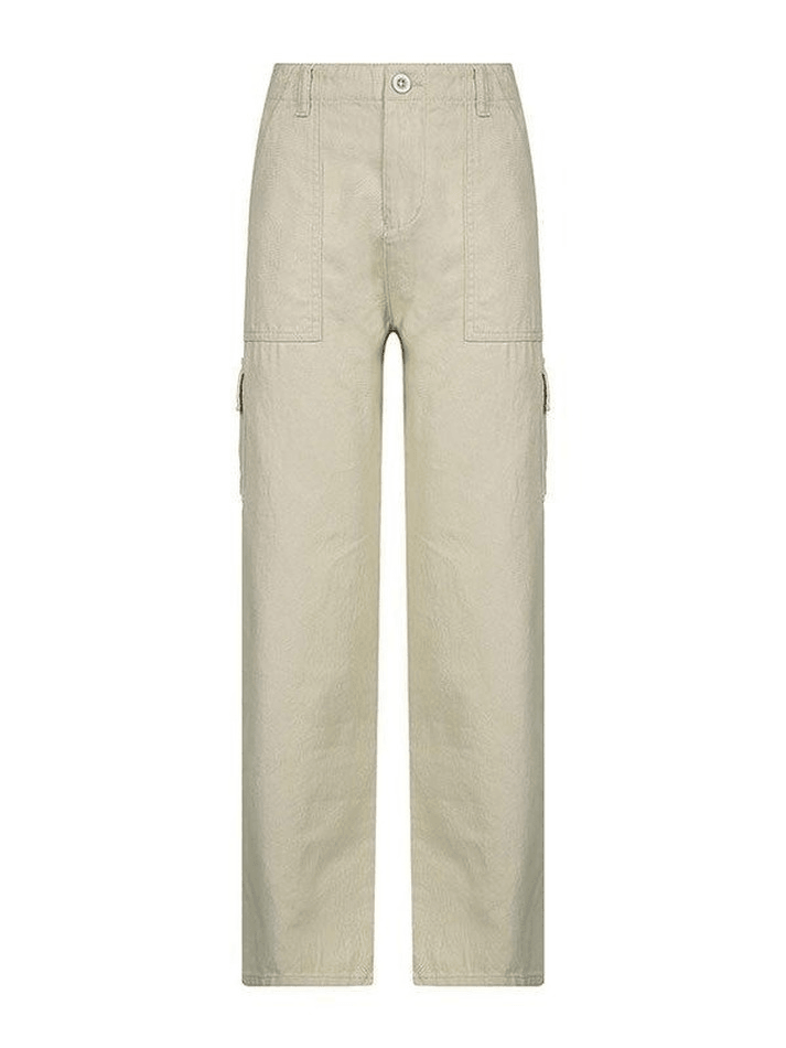 Style Core Aesthetics, New Style Trends - Jean cargo à jambe droite et poche Style Core Aesthetics, New Style Trends - Jean cargo à jambe droite et poche