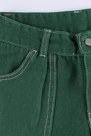 Style Core Aesthetics, New Style Trends - Jean cargo taille haute avec poche plaquée