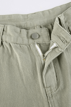 Style Core Aesthetics, New Style Trends - Jean cargo vert délavé avec poche