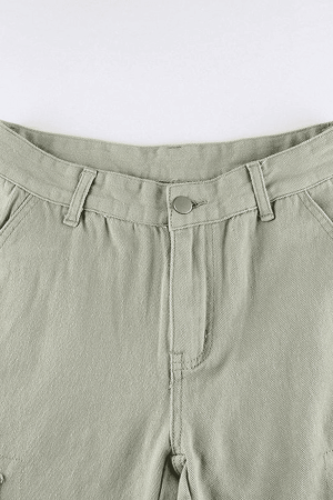 Style Core Aesthetics, New Style Trends - Jean cargo vert délavé avec poche