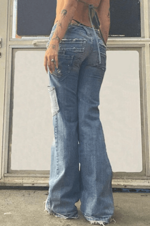 Style Core Aesthetics, New Style Trends - Jean cargo Vintage Star en détresse