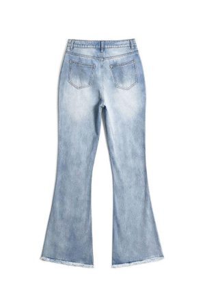 Style Core Aesthetics, New Style Trends - Jean déchiré taille haute effet vieilli