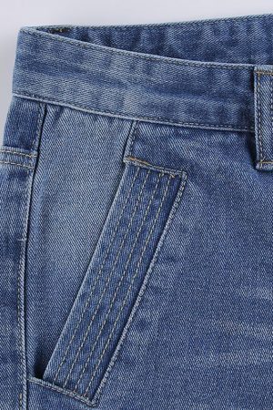 Style Core Aesthetics, New Style Trends - Jean imprimé cœur délavé vintage