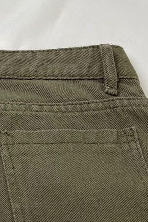 Style Core Aesthetics, New Style Trends - Jean évasé délavé à décor métallique