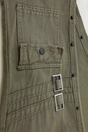 Style Core Aesthetics, New Style Trends - Jean évasé délavé à décor métallique