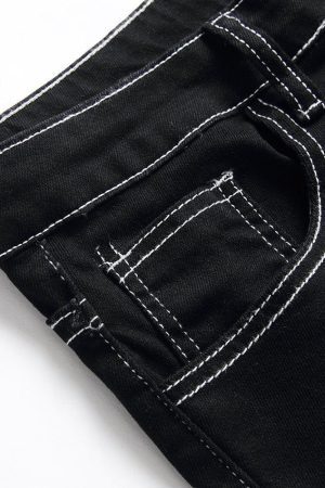 Style Core Aesthetics, New Style Trends - Jean évasé taille mi-haute délavé