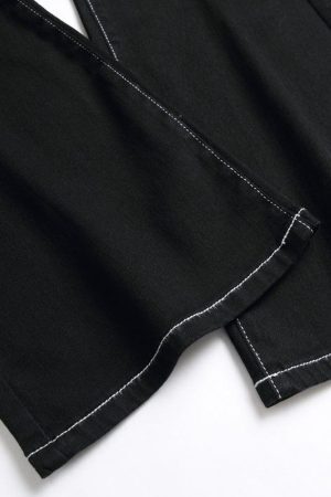 Style Core Aesthetics, New Style Trends - Jean évasé taille mi-haute délavé