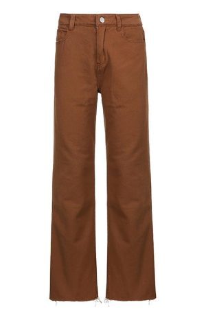 Style Core Aesthetics, New Style Trends - Jean évasé uni taille haute