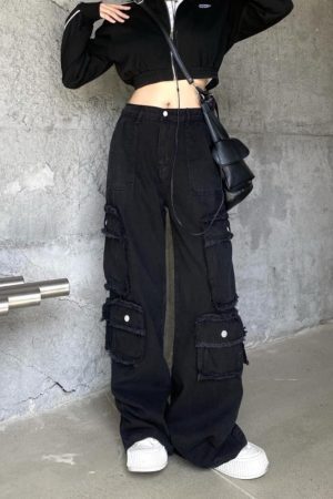 Style Core Aesthetics, New Style Trends - Jeans Cargo Multi-Poches Vintage Baggy