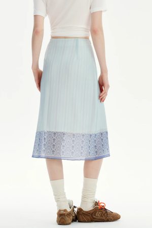 Style Core Aesthetics, New Style Trends - Jupe mi-longue Chat Style Soft Girl