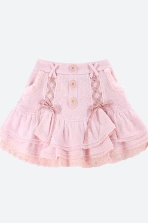 Style Core Aesthetics, New Style Trends - Kawaii Ruffled Layered Lace Mini Skirt