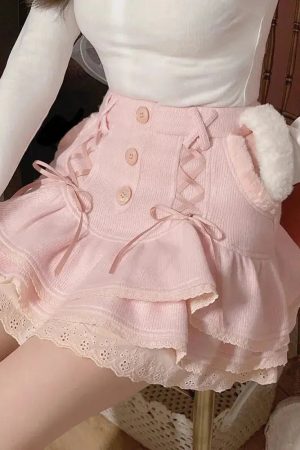 Style Core Aesthetics, New Style Trends - Kawaii Ruffled Layered Lace Mini Skirt