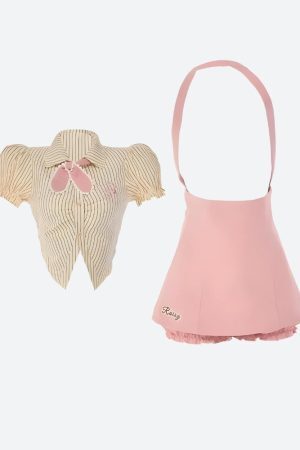 Style Core Aesthetics, New Style Trends - Kawaii Shirt & Skort Two Piece Set