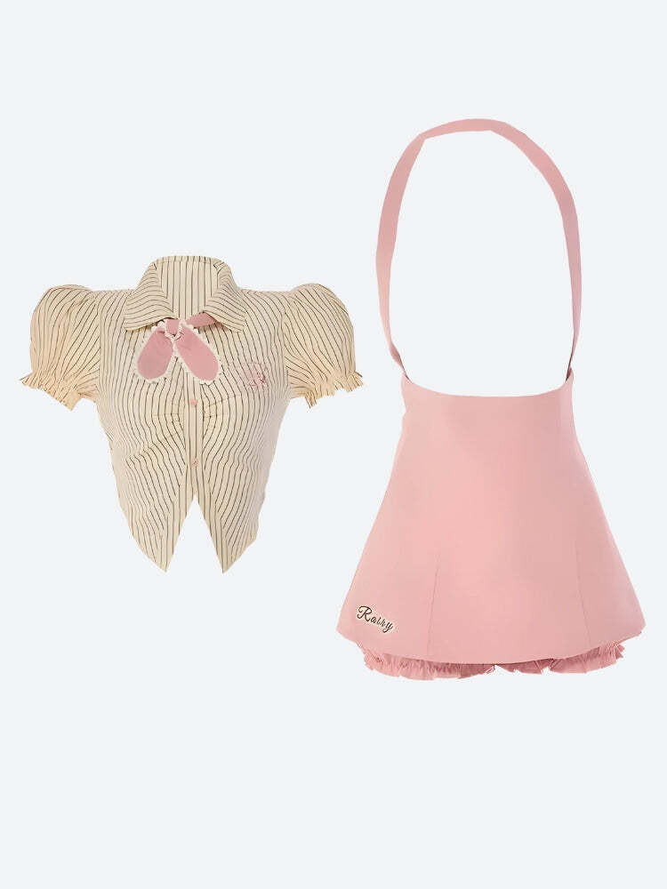 Style Core Aesthetics, New Style Trends - Kawaii Shirt & Skort Two Piece Set Style Core Aesthetics, New Style Trends - Kawaii Shirt & Skort Two Piece Set